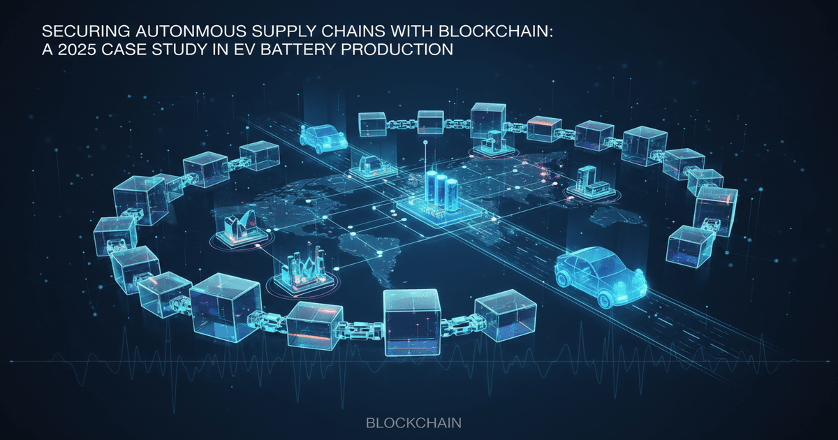 Securing Autonomous Supply Chains with Blockchain: A 2025 Case Study in EV Battery Production